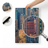 New York City modern wall art canvas print, colorful cityscape, home decor, canvas material, easy to hang.