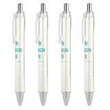 Personalized ballpoint pens with black ink and custom design on PC material, perfect student gift