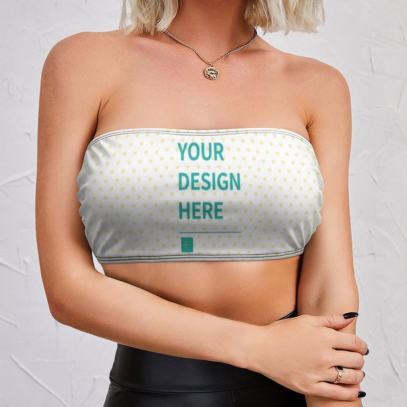 Custom Tube Top Bralette with Your Design - Personalized crop top for women, soft & comfortable