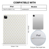 Custom iPad Pro 2020 case with heart pattern, soft TPU back cover. Compatible with A2228/A2231 models.