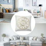 Luxury plush throw pillow cover with gold lace design for sofa or couch. Decorative and soft.