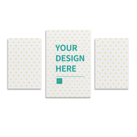 Custom Canvas Prints with Heart Pattern - Personalized Wall Art, Your Design Here, framed or unframed.