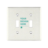 Customizable double toggle switch plate with heart pattern, personalized wall decor for home or office.