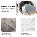 Winter Seasons flannel blanket, machine washable, lightweight and soft material, USA made with cardinal bird design.