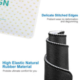 Custom mouse pad with heart pattern, black rubber material, non-slip desk pad for office and home use