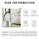 Abstract art throw pillow cover. Soft plush, breathable, high quality, with size options for sofa or couch.