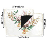 Christmas bells entrance doormat, rubber, indoor/outdoor use. Watercolor design.