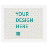 Custom paint by numbers canvas with YOUR DESIGN HERE text, featuring yellow hearts pattern, a great DIY gift option.