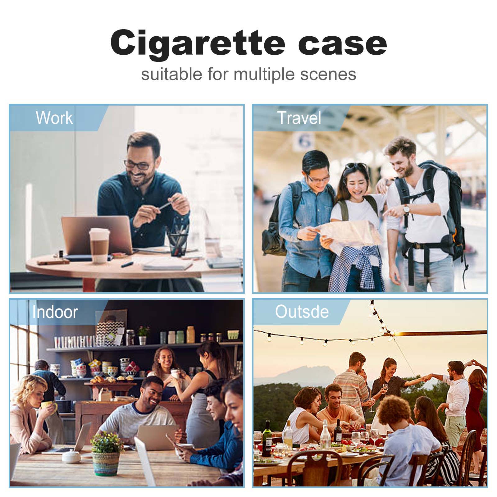Cigarette case suitable for all occasions: work, travel, indoor, and outdoor. Plastic cigarette case gift.
