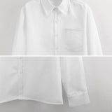 White men's long sleeve shirt with pocket. Casual button-down shirt, perfect for personalization.