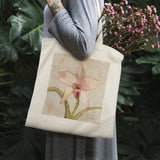 Orchid tote bag with Wild Apple art, perfect for shopping, reusable, and eco-friendly cotton bag.