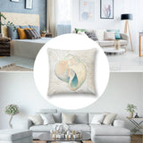 Seashell throw pillow cover, soft plush material, ideal for sofa and living room decor, MyArtsyGift