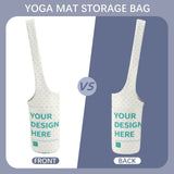 Canvas Yoga Mat Bag - Customizable design area for women, featuring a white canvas and a heart pattern.