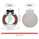 Personalized alloy Christmas ornament, customizable with your design, Xmas tree decoration