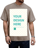 Custom 230g Washed Cotton T-Shirt - Front Print - Ships from Canada