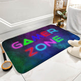 GAMER ZONE bath rug, non-slip, quick-drying bathroom rug, perfect for gaming enthusiasts.