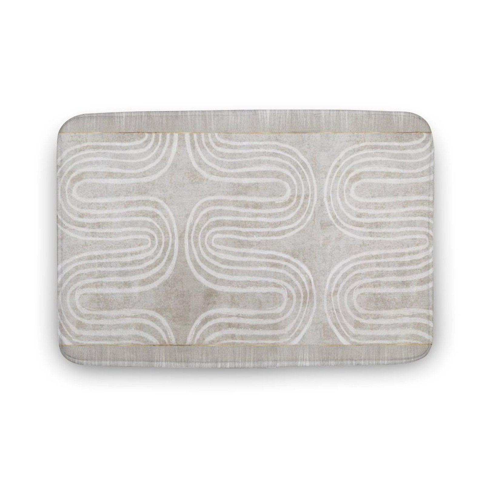 Coral Velvet Bath Rug with abstract pattern. Non-slip, quick-drying, and suitable for bathroom, kitchen, and bedroom.
