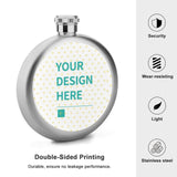Customizable stainless steel flask with your design, double-sided printing, perfect personalized gift