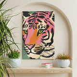 Modern Tiger Wall Art Canvas Painting, colorful design for living room decor