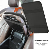Black car armrest cushion installation demonstration, easy to remove and wash. Neoprene material, for center console.