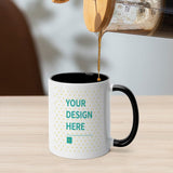 MyArtsyGift - Custom White Ceramic Mug, Personalized Inner Color Mug Customized Gift, Made in USA