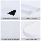 White chef apron with pockets, MyArtsyGift, featuring spill-resistant and long straps