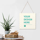 Customizable wooden sign with "YOUR DESIGN HERE" text, farmhouse decor, perfect for home kitchen