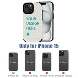 Custom iPhone 15 Series Case with Your Design Here, Fiber Leather Cover - Personalized Gift