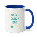 MyArtsyGift - Custom White Ceramic Mug, Personalized Inner Color Mug Customized Gift, Made in USA