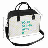 Customizable black and white travel bag with your design, perfect for office, business, and travel. Personalized travel bag