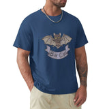 MyArtsyGift Men's blue 'Bor or Cat' t-shirt, short sleeve crew neck tee