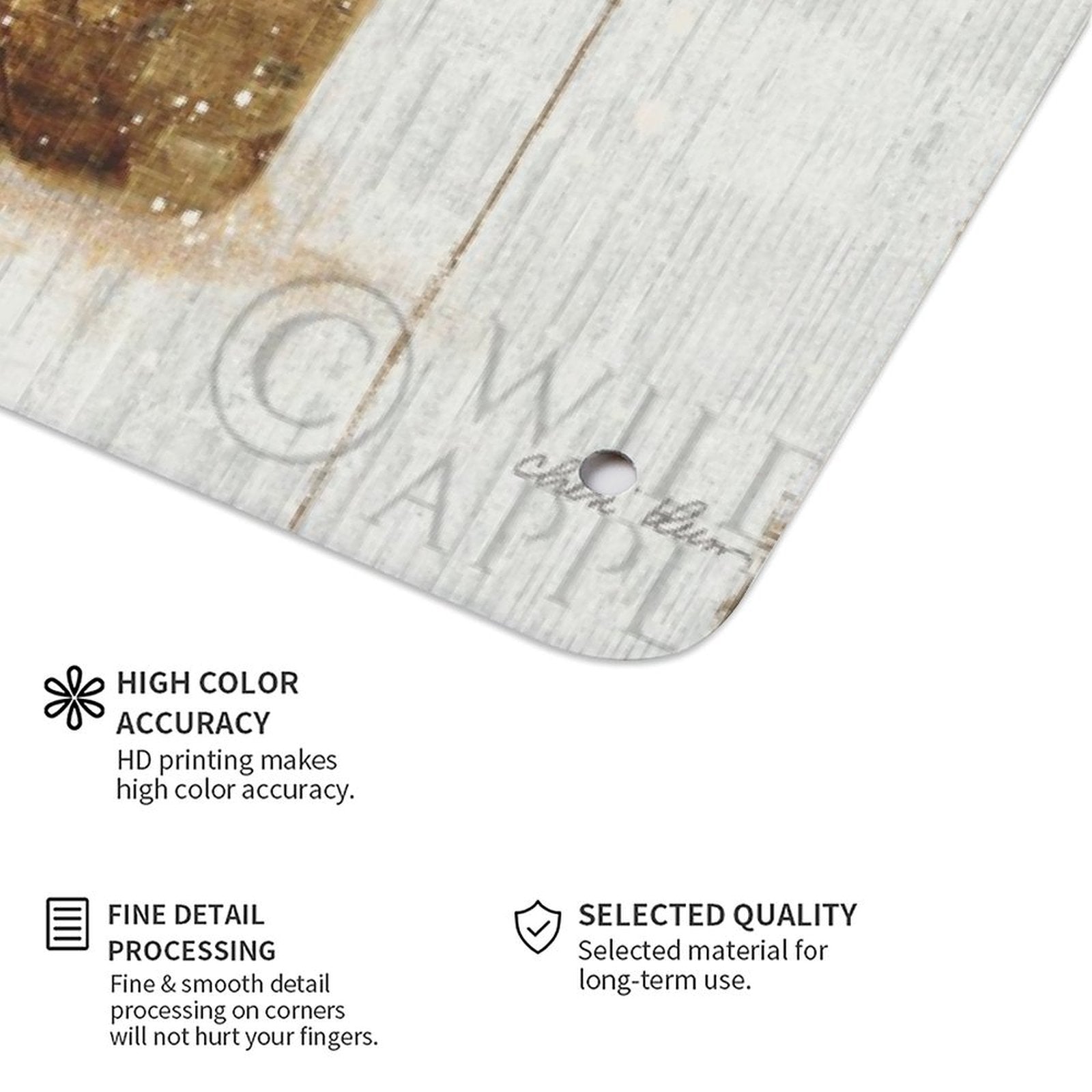 Metal tin sign with details, including high color accuracy, fine detail processing and selected quality, for home decor.