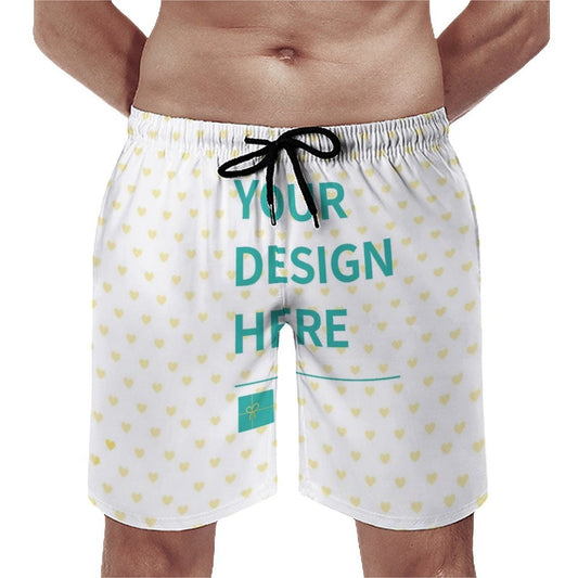 MyArtsyGift - Personalized Mens Swim Trunks Custom Quick Dry Board Shorts Mens Bathing Suit Beach Swimwear Mesh Lining with Pocket