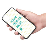 Custom iPhone 11 Pro case with YOUR DESIGN HERE text and heart pattern, anti-scratch, personalized gift