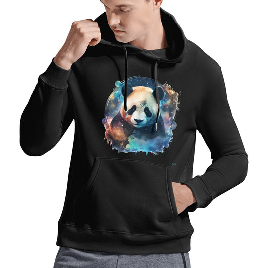 Black Gildan Panda Astro Cruise Hooded Sweatshirt for Men