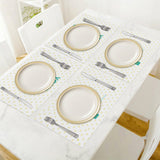 Custom placemats with heart pattern, plate, silverware, perfect dining decor