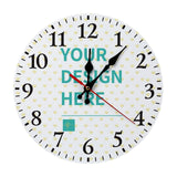 Personalized wooden wall clock with custom design and heart pattern, a great gift for home and kitchen.
