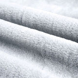 Soft gray polyester fabric detail for custom hoodies. Comfortable and breathable material.