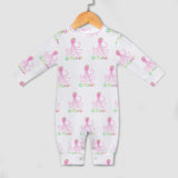 MyArtsyGift baby romper with octopus pattern, soft cotton, long-sleeved baby jumpsuit, custom baby clothes