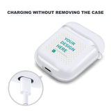 Customizable clear AirPods case, personalized protective case for AirPods, easy charging.