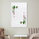 Custom loose-leaf notebook with watercolor holly and berry border for personalized gifts at MyArtsyGift.com.