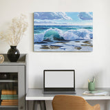 Canvas print: Ocean wave art. Made in USA. Coastal wall decor with Wild Apple signature
