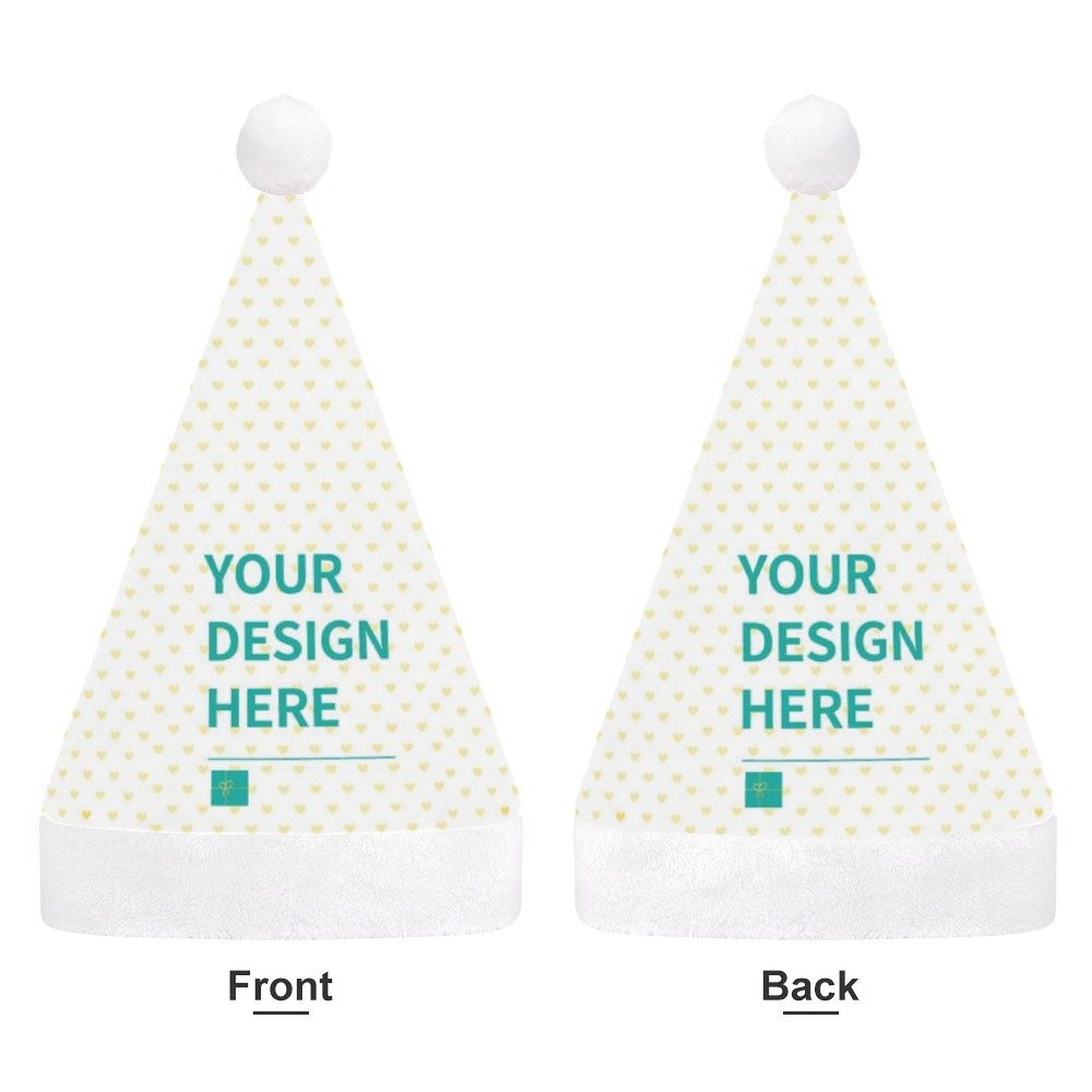 Customizable Christmas hat for adults. Personalized design option, breathable material for Xmas and New Year party.