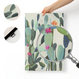 Canvas art print with cactus plants and minimalist design, ideal for home decor.