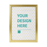 Custom canvas print, gold frame, 'YOUR DESIGN HERE' text, perfect for personalized gifts from MyArtsyGift.