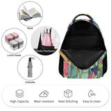 School backpack with floral design, high capacity, wear-resistant, neat stitching, and easy to clean for kids and teens.