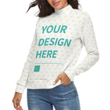 Custom Sweaters for Women Winter Fall Turtleneck Long Sleeve Shirts