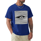 Blue eye graphic men's crew neck t-shirt. Comfortable cotton tee for MyArtsyGift.