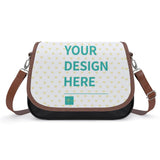 Customizable crossbody bag for women with the text "YOUR DESIGN HERE", PU leather small shoulder bag
