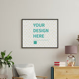 Custom paint by numbers canvas, features "YOUR DESIGN HERE" text, perfect DIY gift idea for adults and beginners
